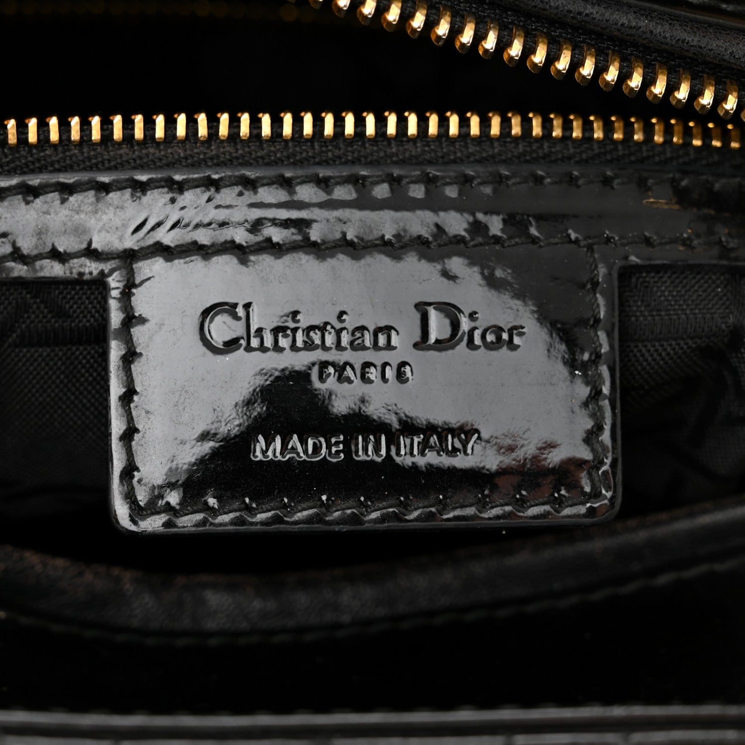 Christian Dior Patent Cannage Large Lady Dior Black 6 of 13