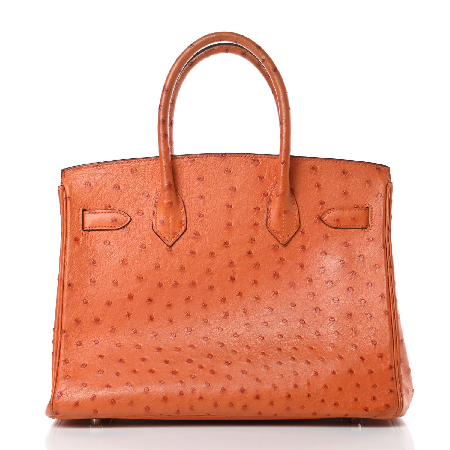 Hermes Ostrich Birkin 30 Orange 4 of 41
