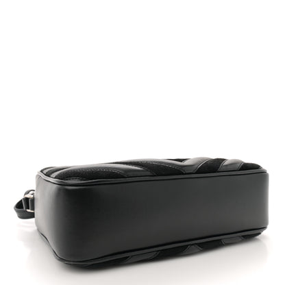 Saint Laurent Calfskin Suede Matelasse Monogram Lou Camera Bag Black 4 of 13