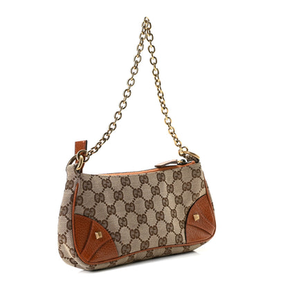 Gucci Monogram Horsebit Nail Chain Pochette Orange 3 of 7