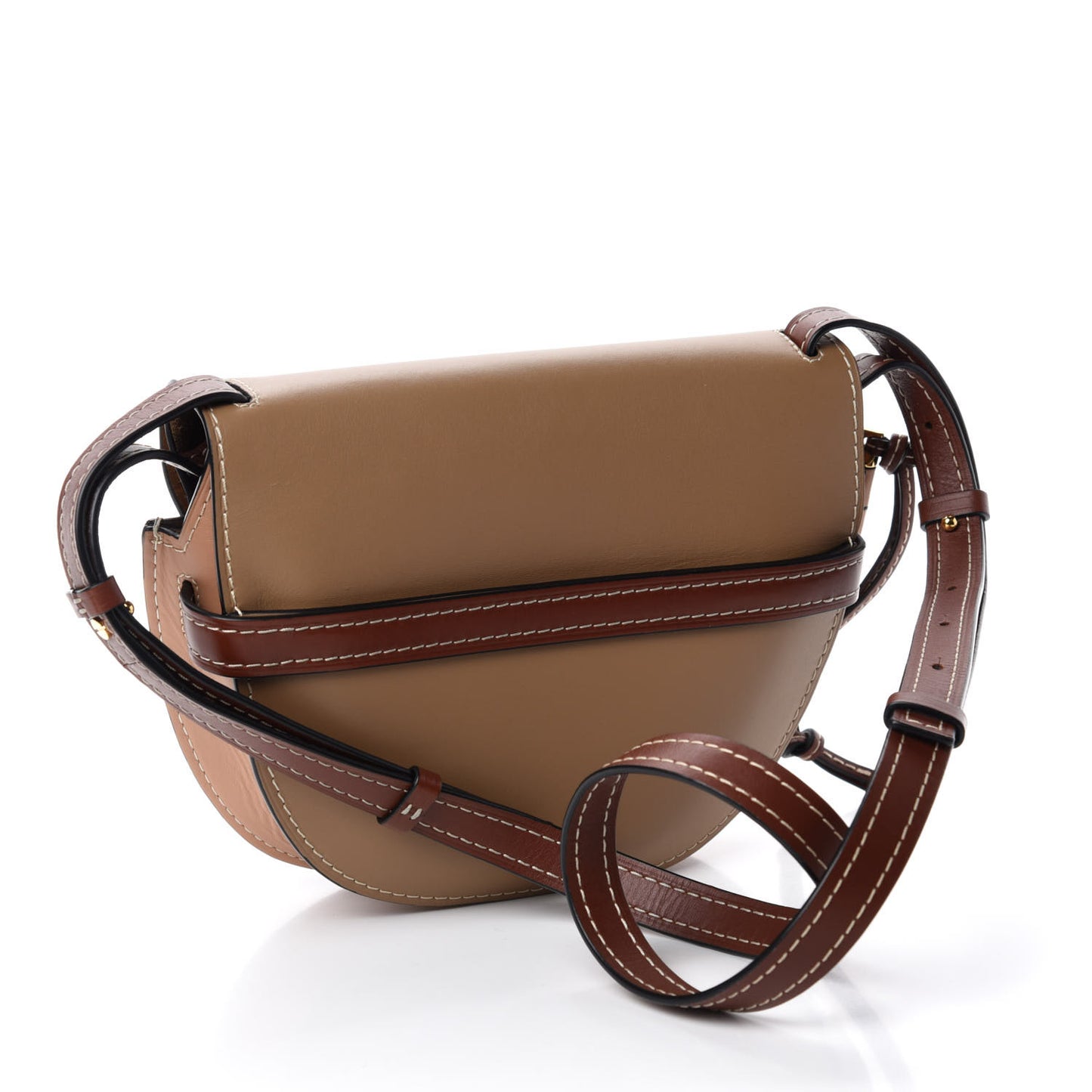 Calfskin Small Gate Crossbody Bag Taupe