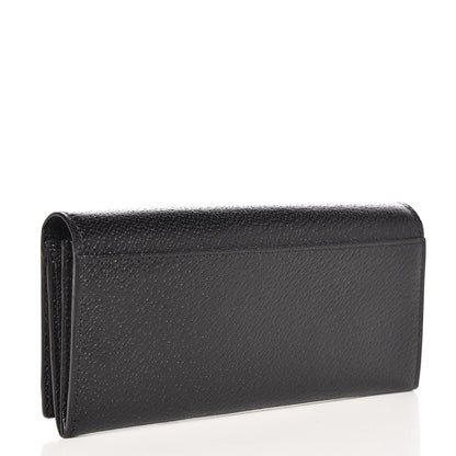 Gucci Calfskin Dandy New Chester Continental Flap Wallet Black 4 of 7