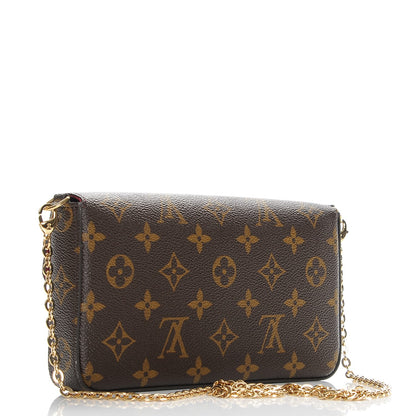 Louis Vuitton Monogram Pochette Felicie Chain Wallet Fuchsia 8 of 14