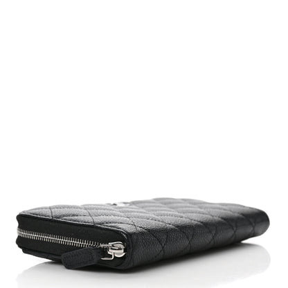 Chanel Caviar Quilted Large Gusset Zip Around Wallet Black 4 of 8