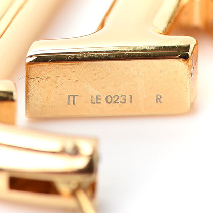 Louis Vuitton Metal Louise Hoop Earrings Gold 4 of 5