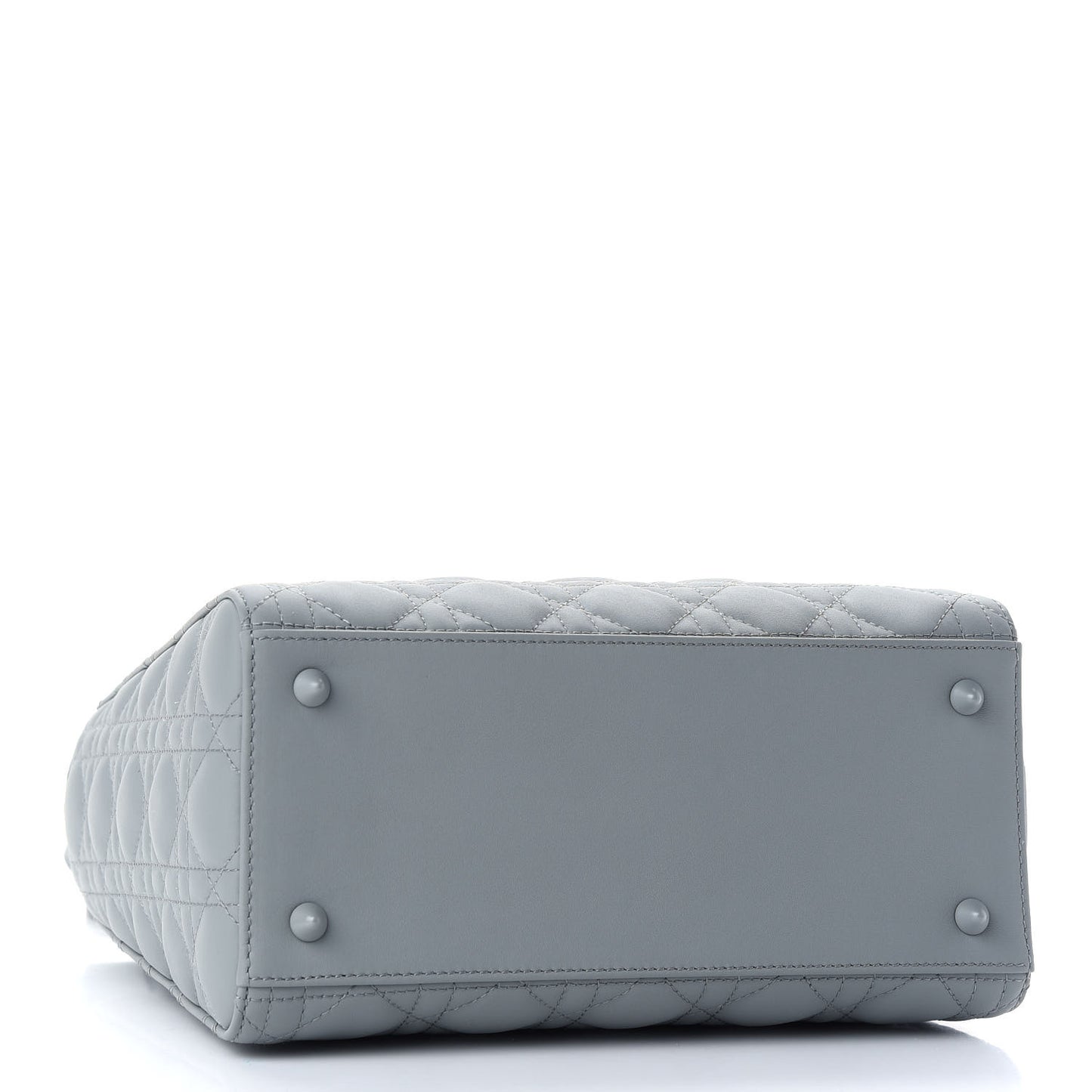 Ultra Matte Calfskin Cannage Medium Lady Dior Grey Stone