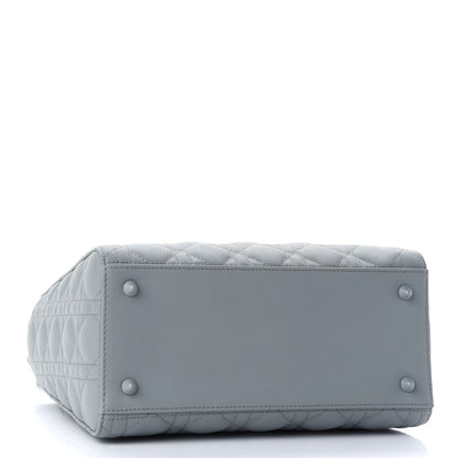 Christian Dior Ultra Matte Calfskin Cannage Medium Lady Dior Grey Stone 4 of 8