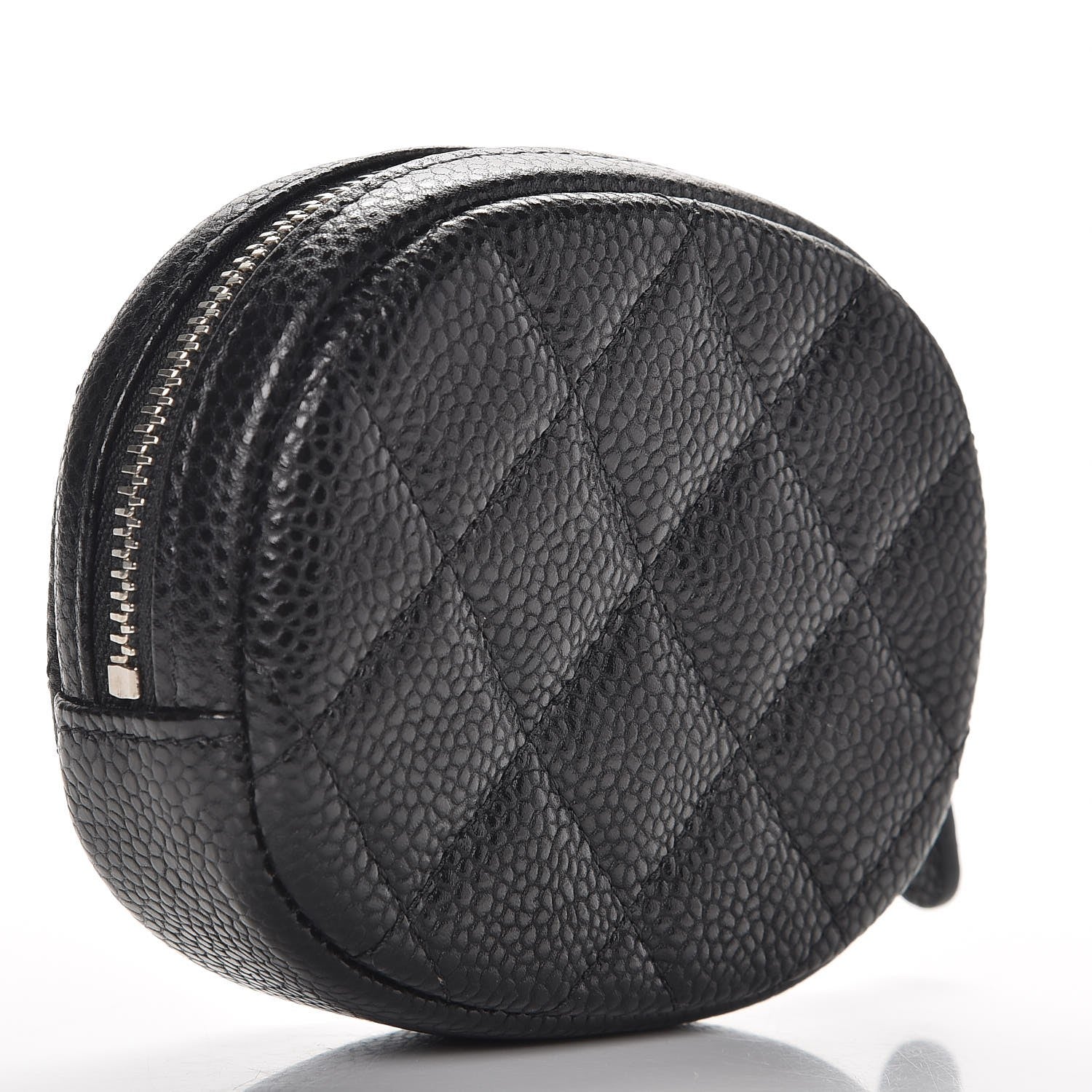 Chanel Caviar Quilted Zip Around Classic Coin Purse Black 3 of 7