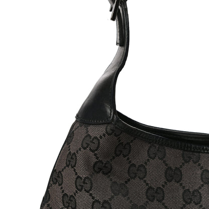 Gucci Monogram Small Jackie O Hobo Black 12 of 24