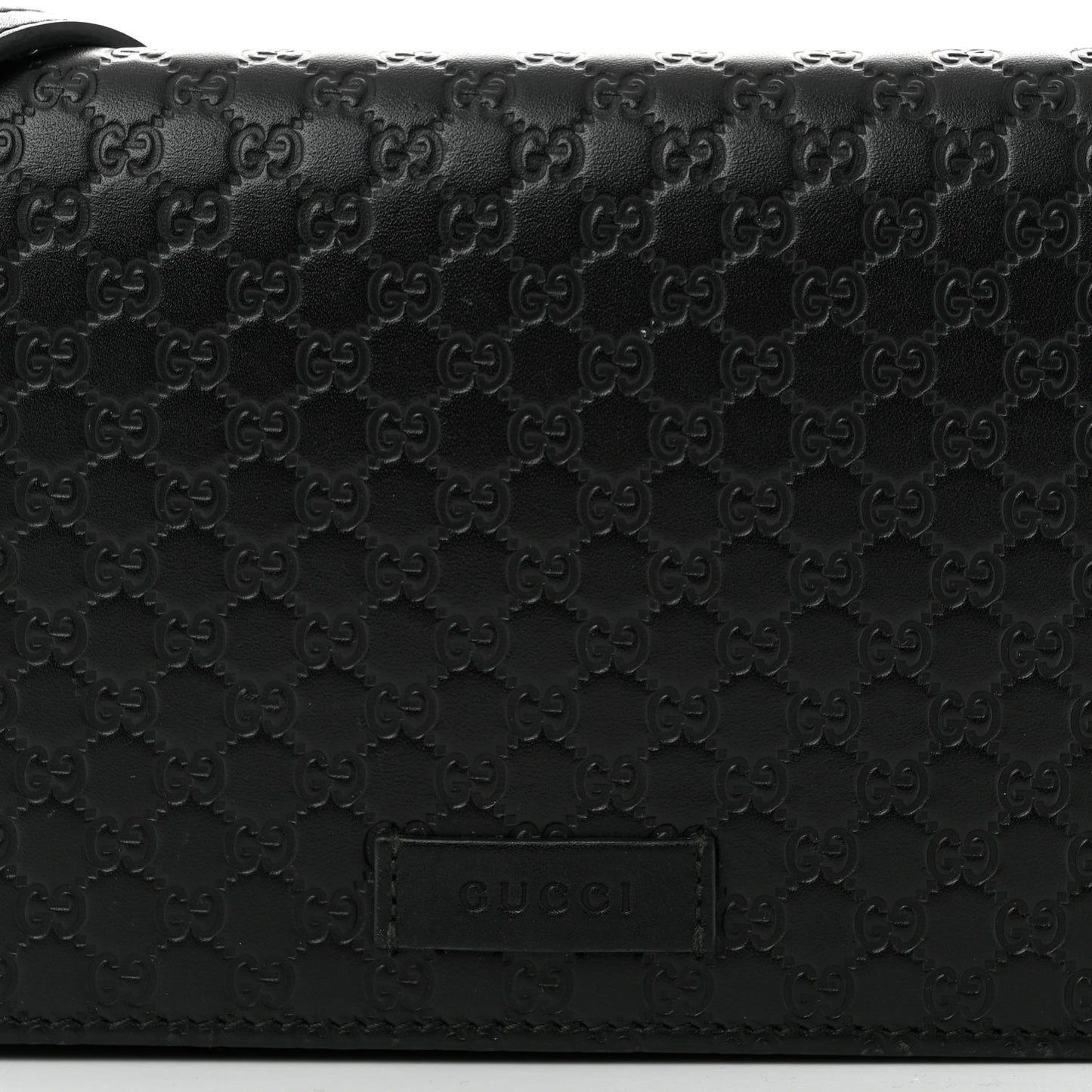 Microguccissima Crossbody Wallet Black