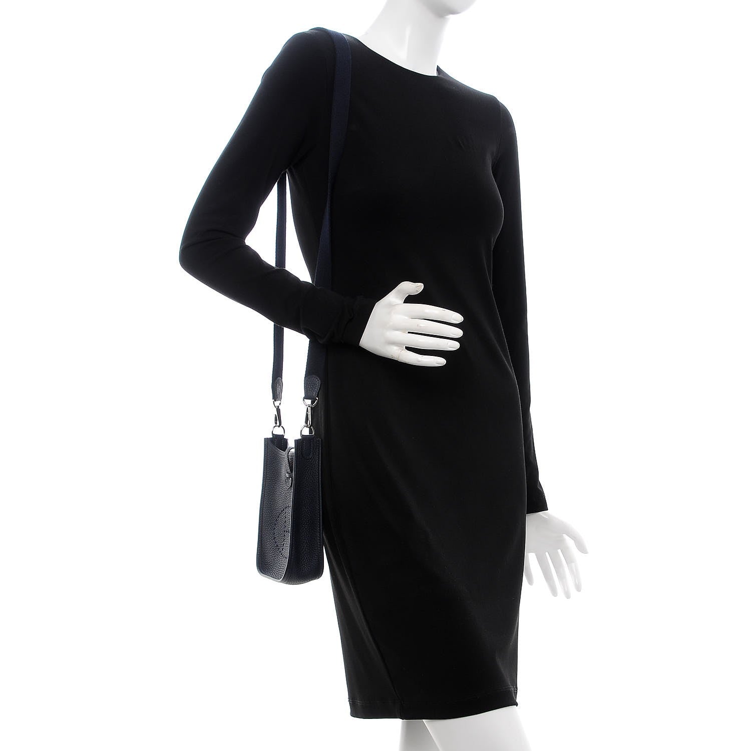 Hermes Taurillon Clemence Evelyne TPM Bleu Nuit 2 of 9