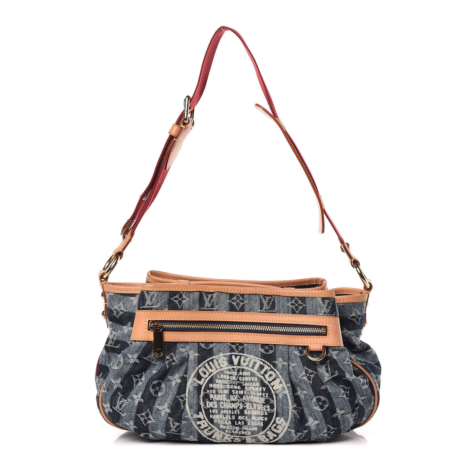 Louis Vuitton Denim Raye Porte Epaule MM 3 of 13