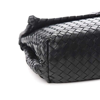 Bottega Veneta Nappa Intrecciato Flap Shoulder Bag Black 8 of 11