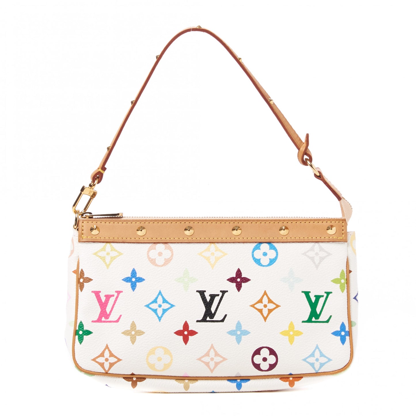 Monogram Multicolor Pochette Accessories White