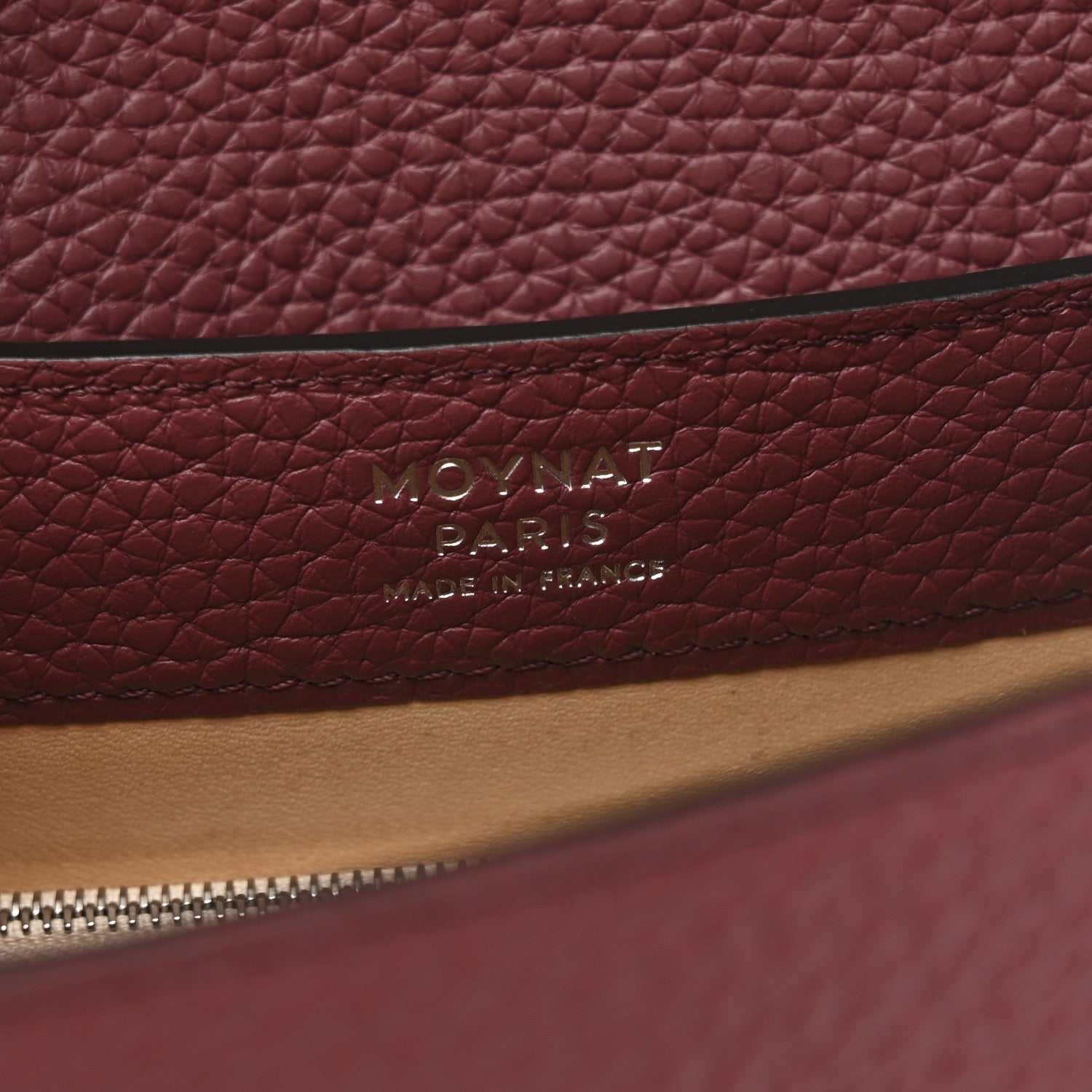 Moynat Carat Calfskin Rejane PM Wood Rose 6 of 9