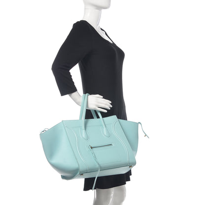Celine Supple Calfskin Medium Phantom Luggage Azur 2 of 16