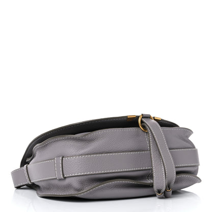 Chloe Calfskin Medium Marcie Round Crossbody Bag Cashmere Grey 4 of 10