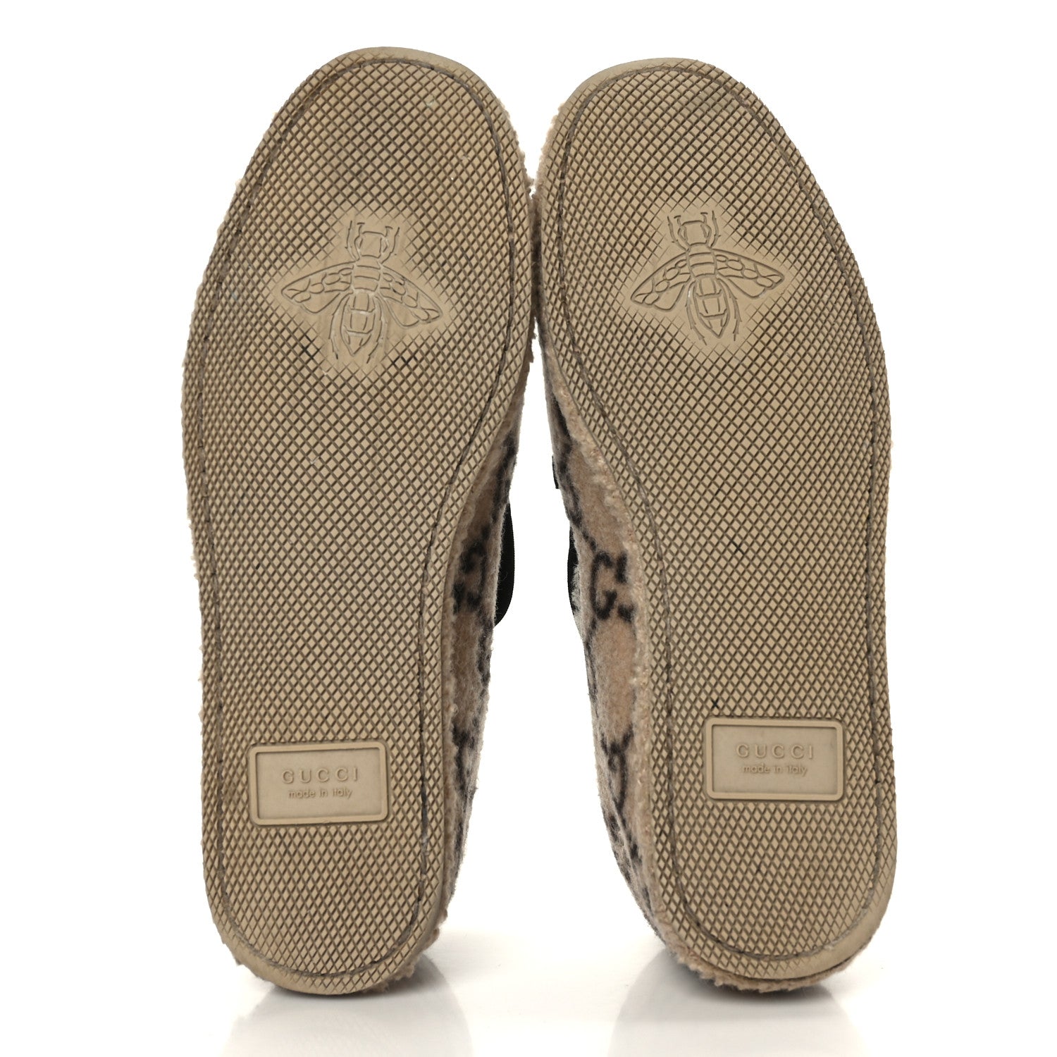 Gucci Covered Wool GG Monogram Womens Fria Horsebit Loafers 37.5 Beige Ebony Black Butterscotch 5 of 9
