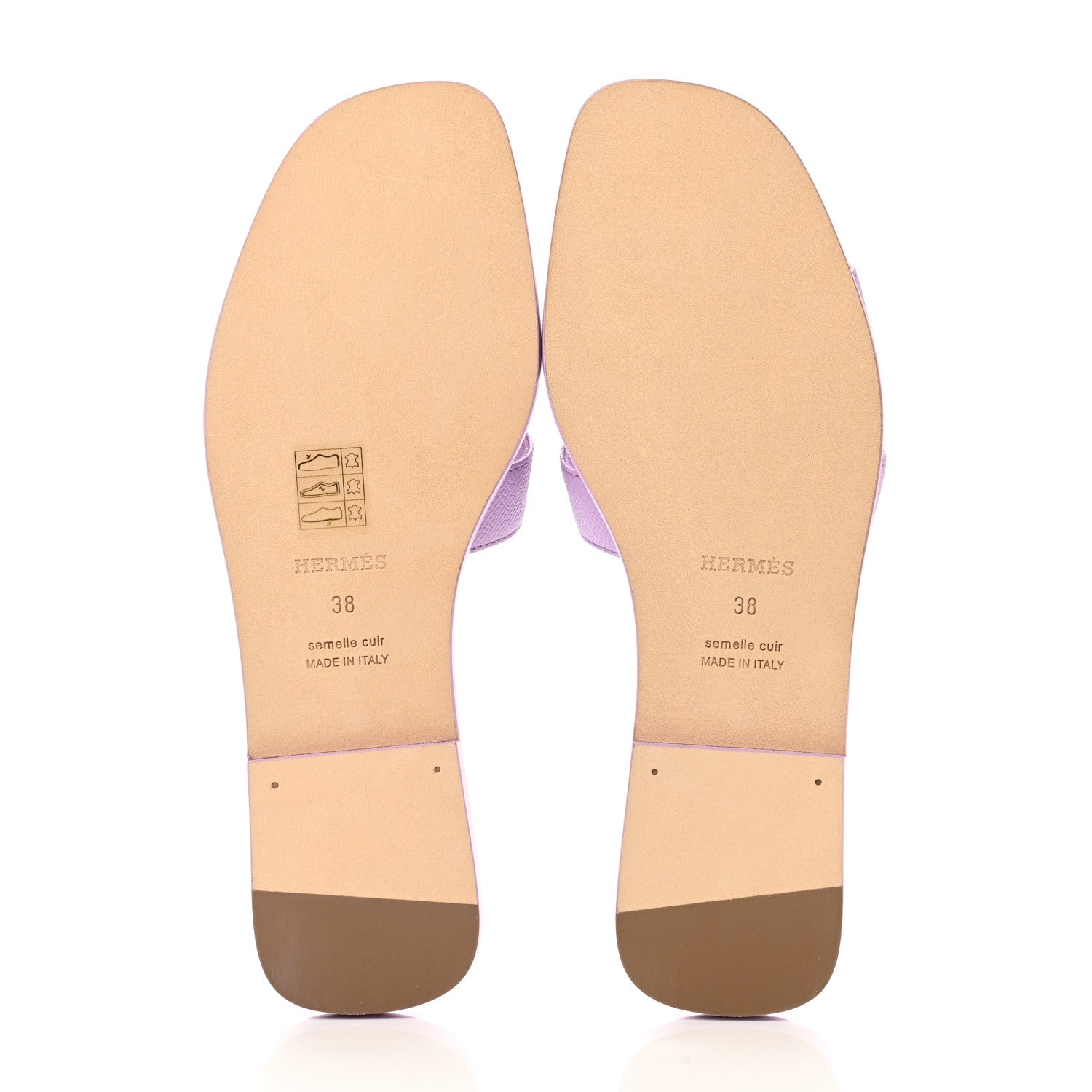 Hermes Epsom Oran Sandals 38 Violet Amethyste 5 of 9