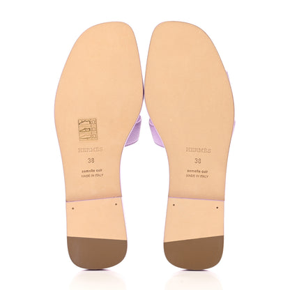 Hermes Epsom Oran Sandals 38 Violet Amethyste 5 of 9