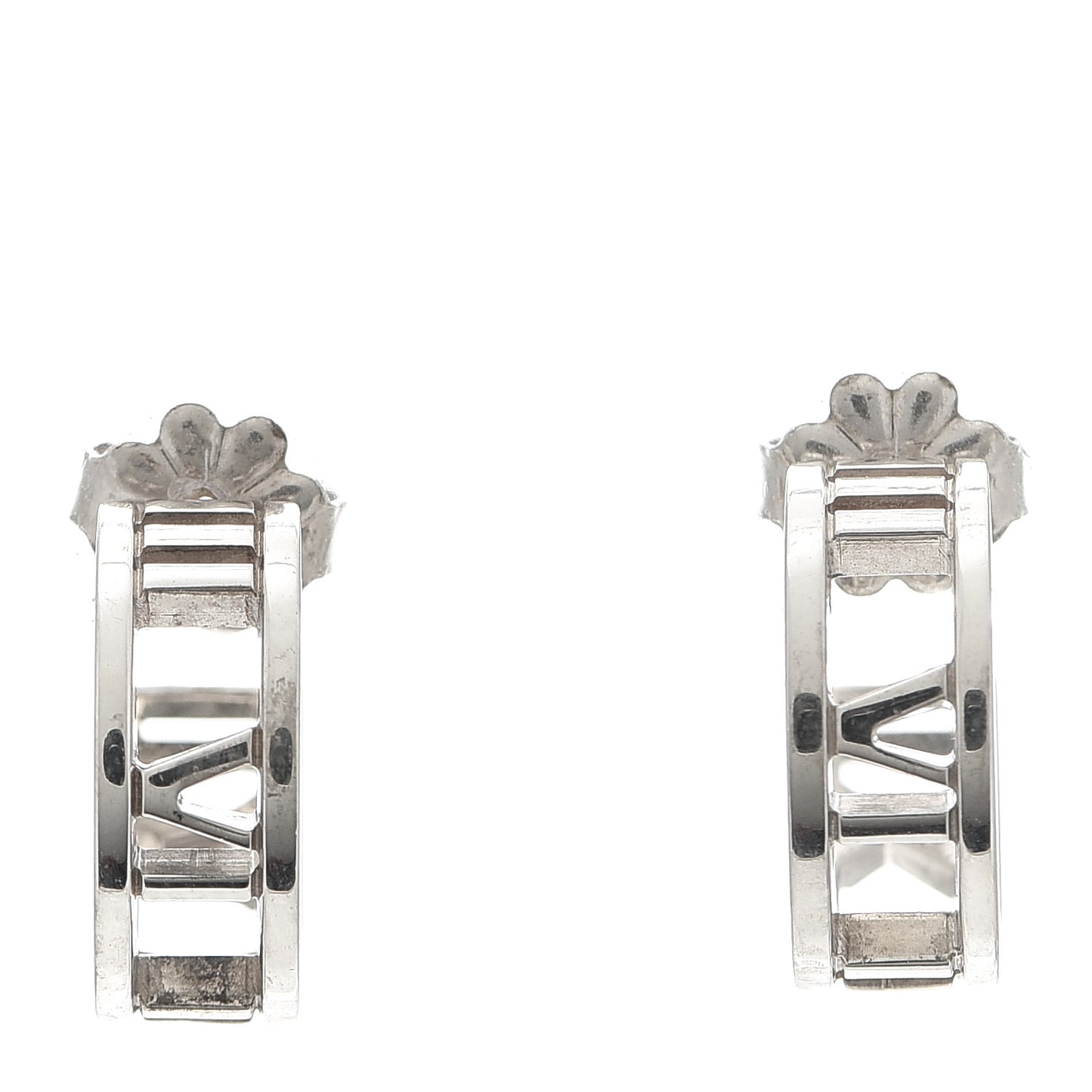 Sterling Silver Small Atlas Open Hoop Earrings