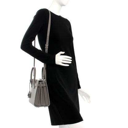 Saint Laurent Grained Calfskin Topstich Baby Sac De Jour Grey 2 of 8
