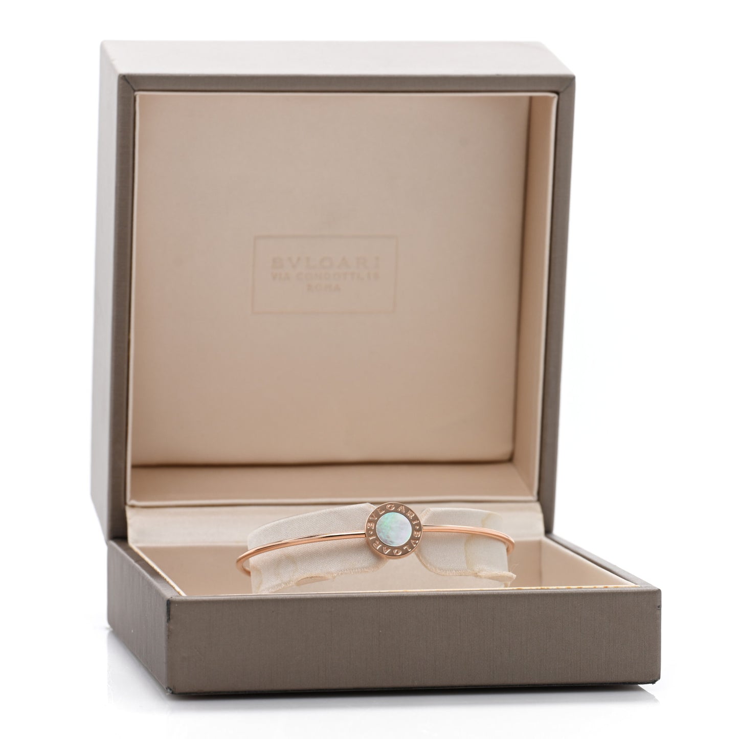 18K Rose Gold Mother of Pearl BVLGARI BVLGARI Bangle Bracelet