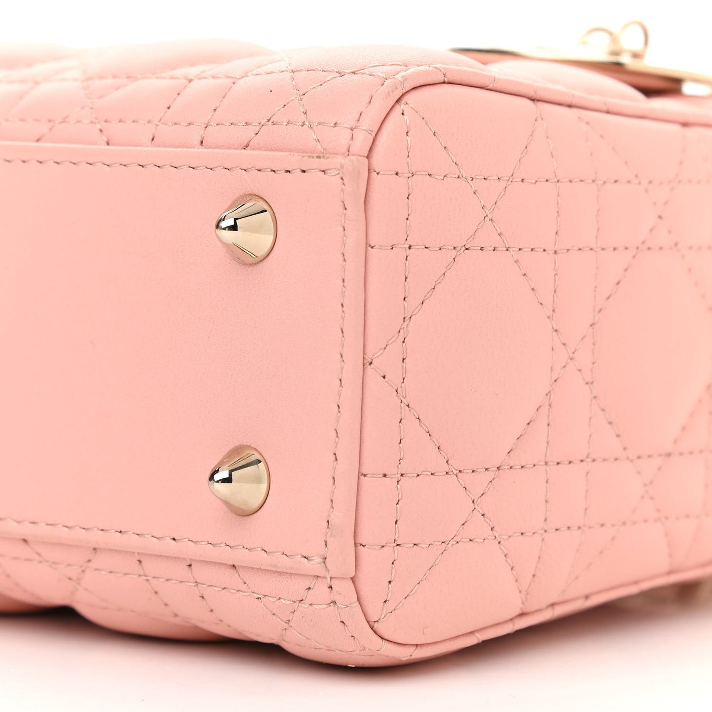 Lambskin Cannage Small My ABCDior Lady Dior Rose Clair