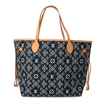 Louis Vuitton Jacquard Since 1854 Neverfull MM Blue 1 of 6