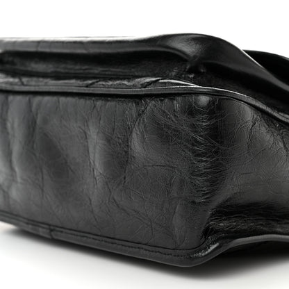 Saint Laurent Crinkled Calfskin Matelasse Monogram Medium Niki Chain Satchel Black 10 of 10