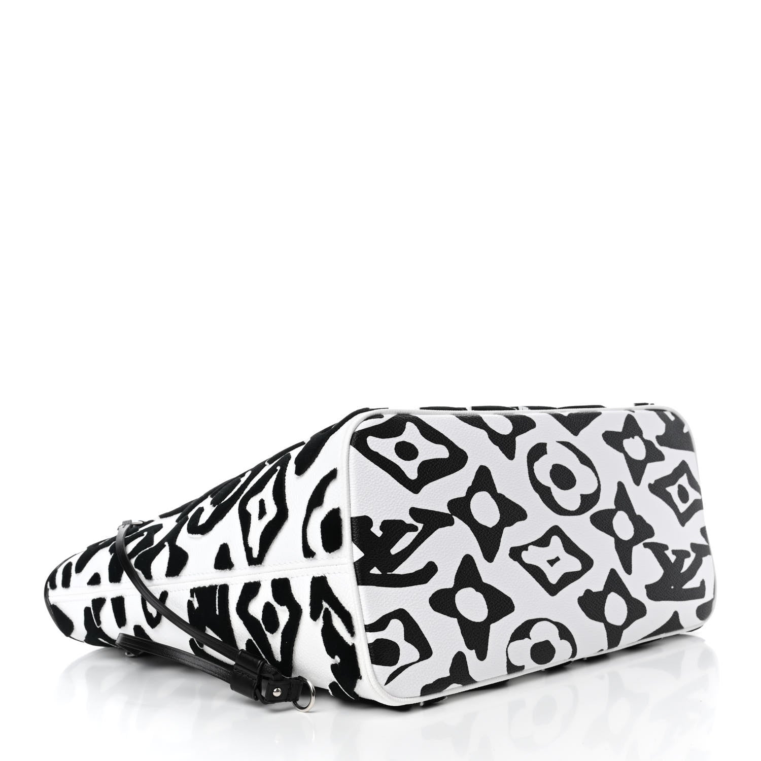 Louis Vuitton X UF Tufted Monogram Neverfull MM Black White 3 of 4
