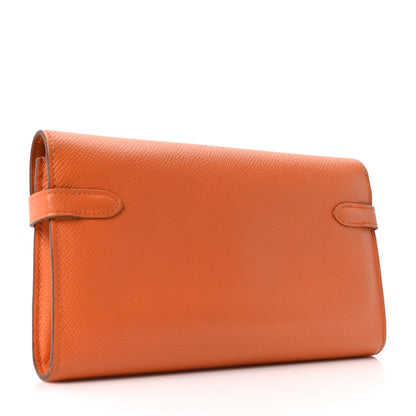 Hermes Epsom Kelly Longue Wallet Orange 3 of 10