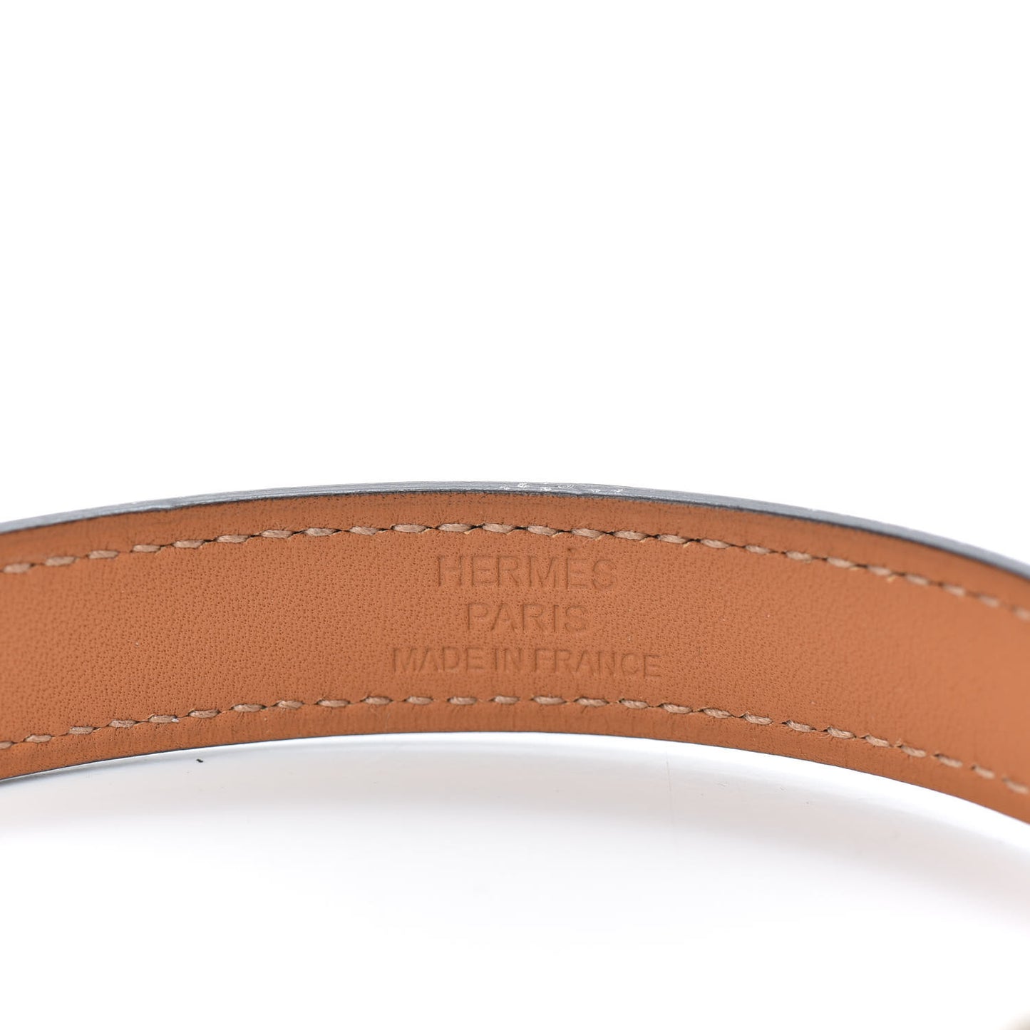 Epsom Drag Double Tour Bracelet T2 Bleu Paon