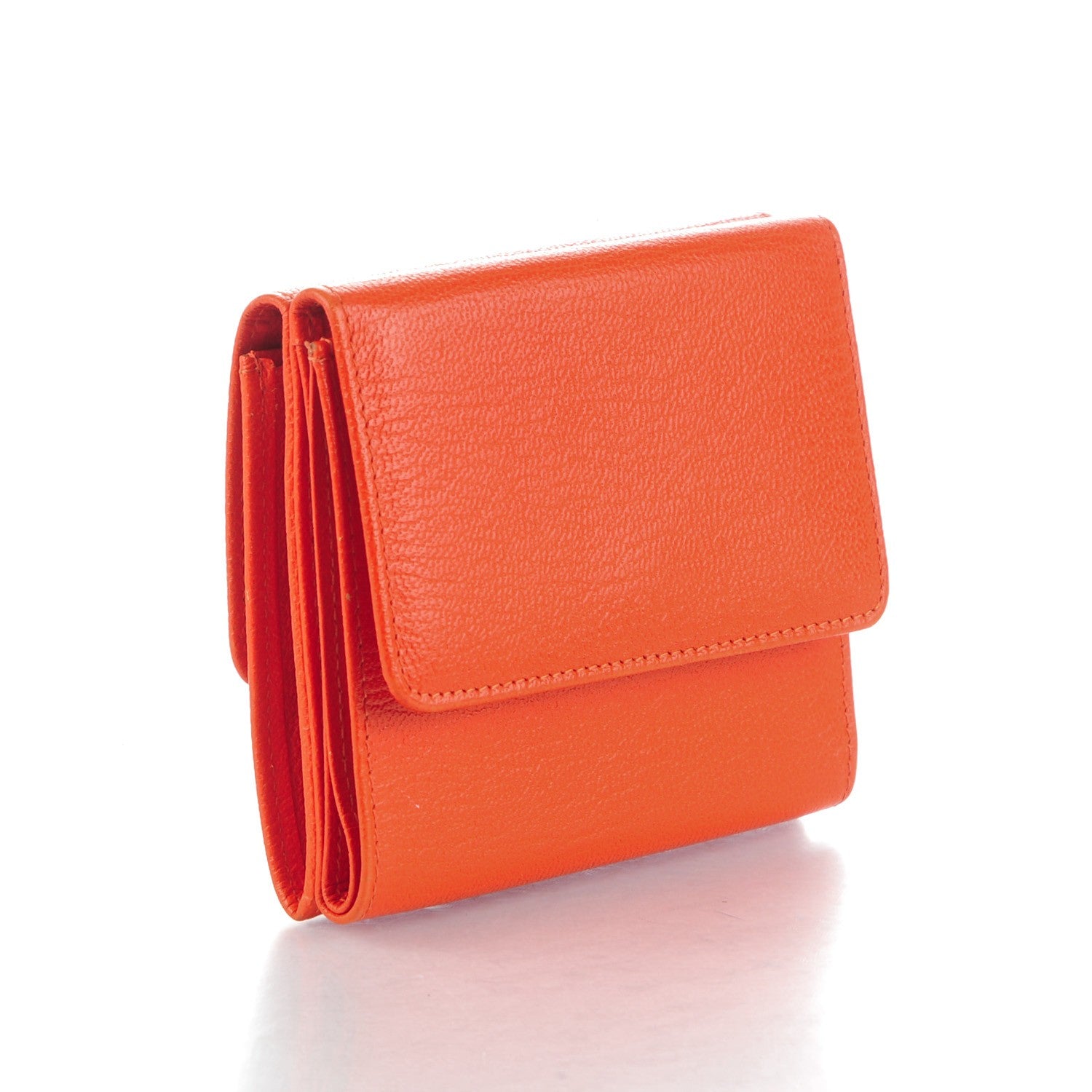 Chanel Goatskin Compact CC Flap Wallet Orange 3 of 9