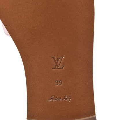 Louis Vuitton Monogram Giant Lock It Flat Mules 39 Rouge Rose 7 of 9
