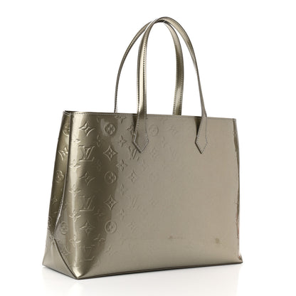 Louis Vuitton Vernis Wilshire MM Gris Art Deco 3 of 9