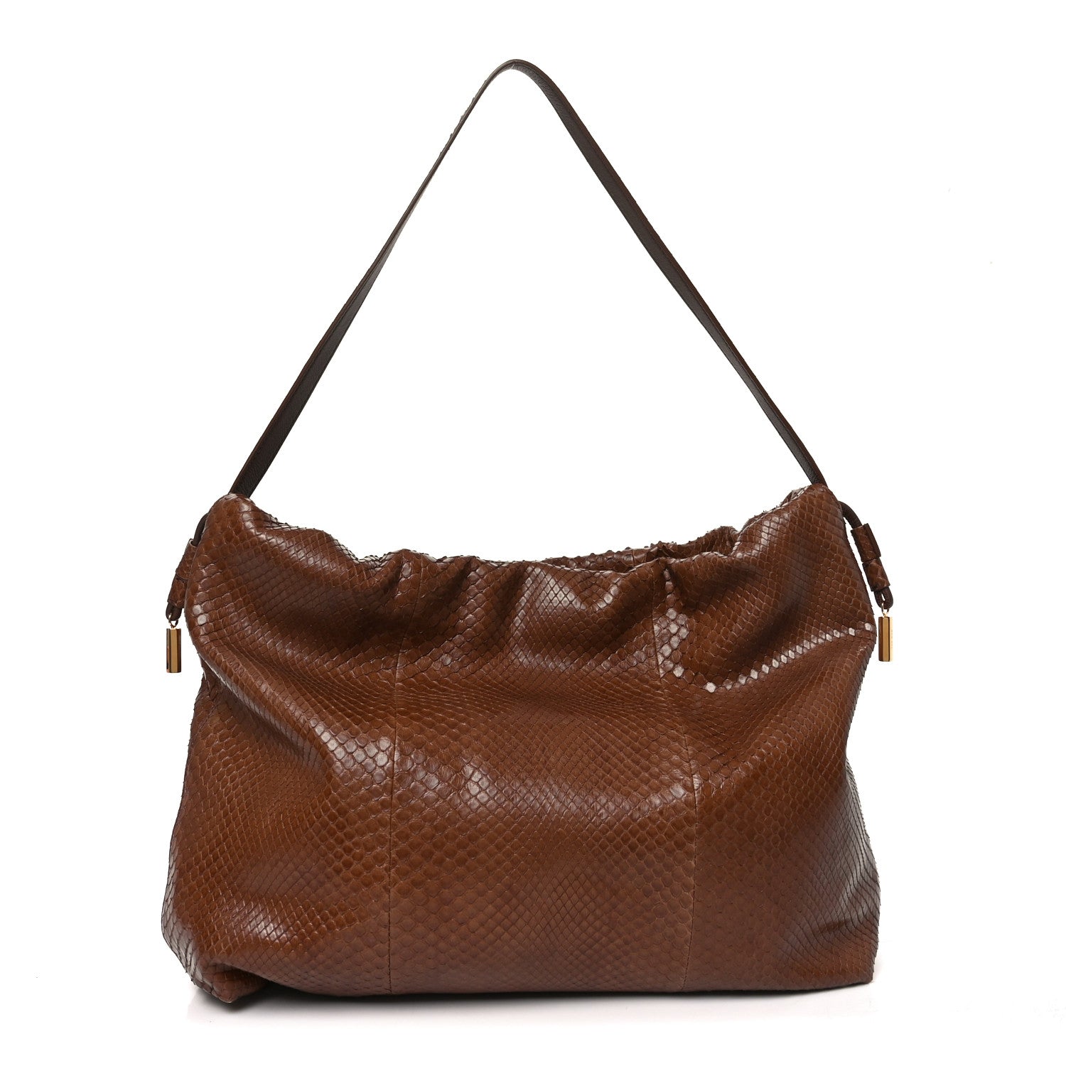 The Row Snakeskin Angy Hobo Bag Brown 1 of 10