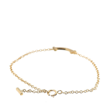 Tiffany 18K Yellow Gold Diamond Mini T Smile Bracelet 3 of 6