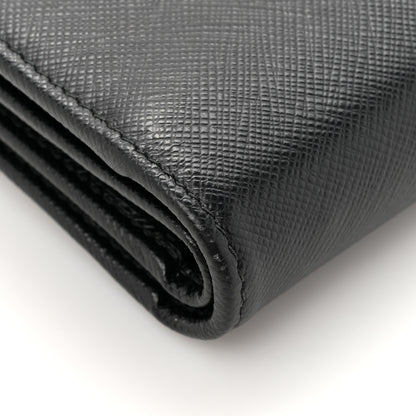 Prada Saffiano Metal Tab Wallet Black 11 of 13