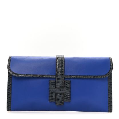 Hermes Swift Lizard Jige Elan Touch 29 Clutch Bleu Electrique Mykonos 1 of 7