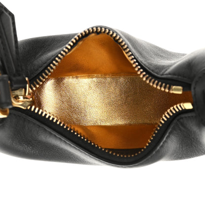 Fendi Vitello Grace Matte Nano Fendigraphy Hobo Charm Black 5 of 11