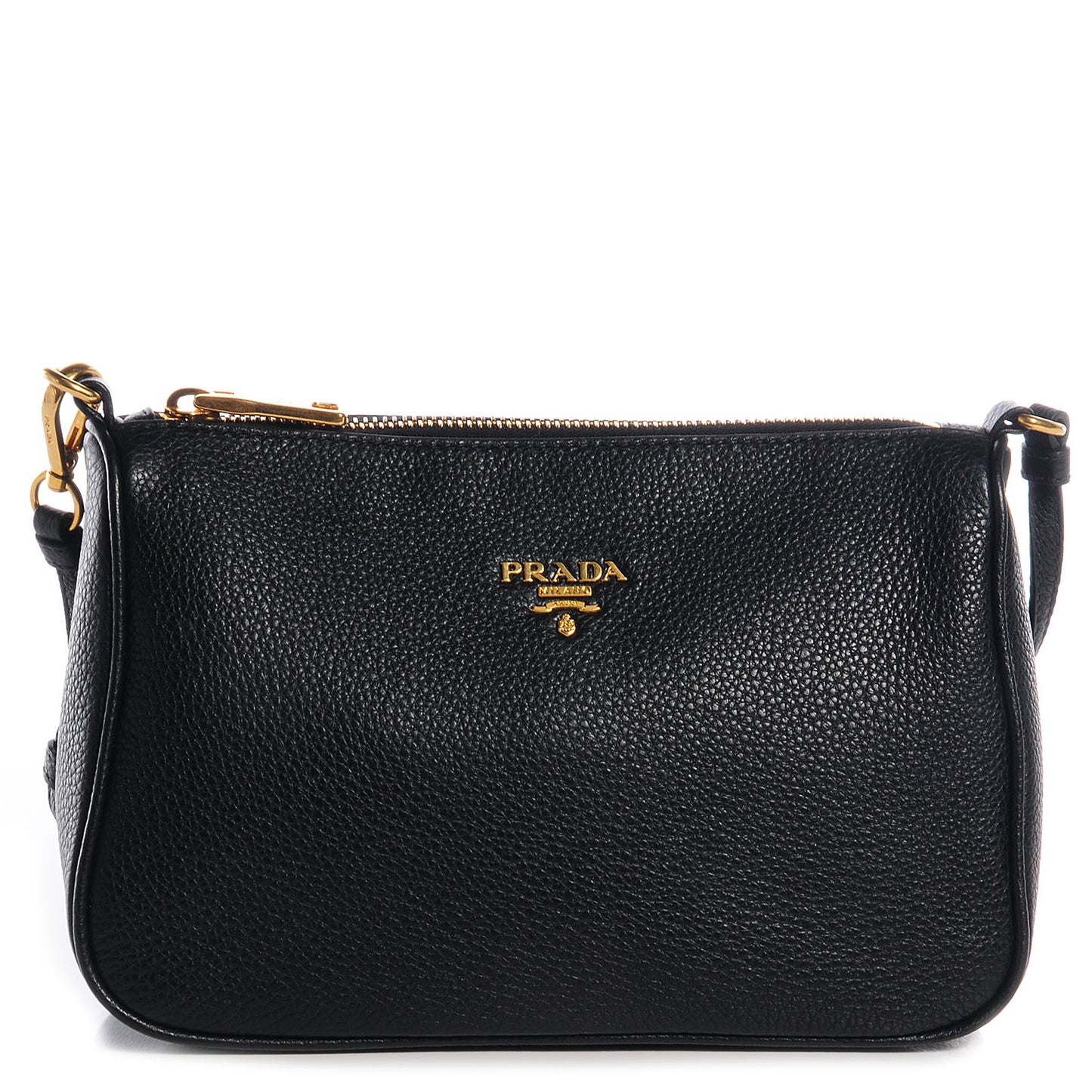 Vitello Daino Pochette Bag Black
