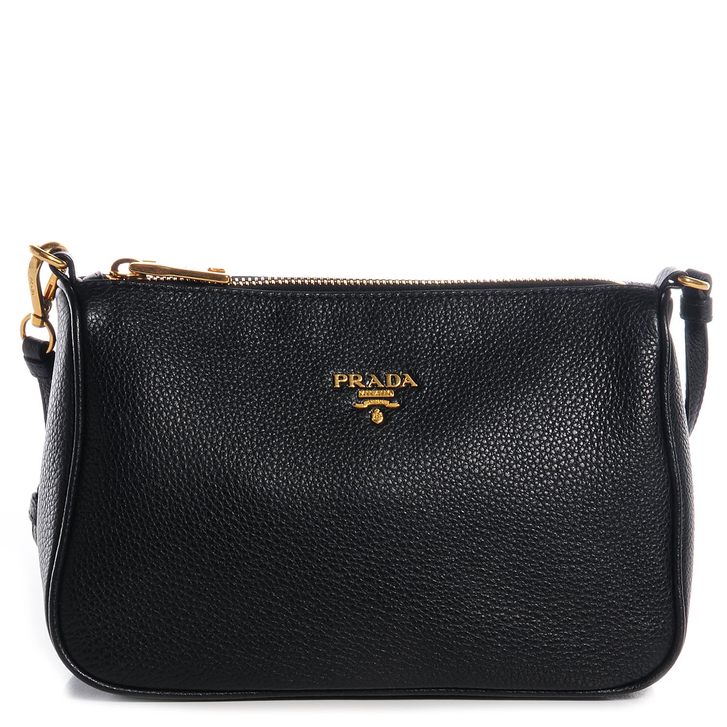 Prada Vitello Daino Pochette Bag Black 1 of 9