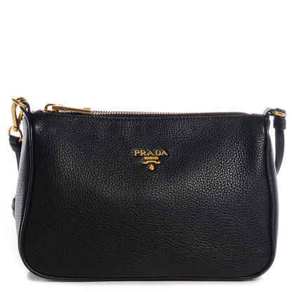 Prada Vitello Daino Pochette Bag Black 1 of 9