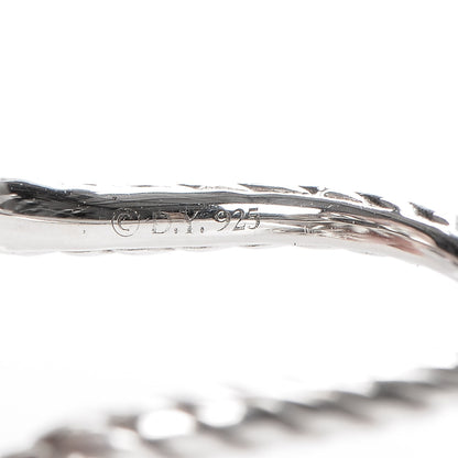 David Yurman Sterling Silver Diamond 28mm Open Starburst Ring 50 5.5 4 of 4