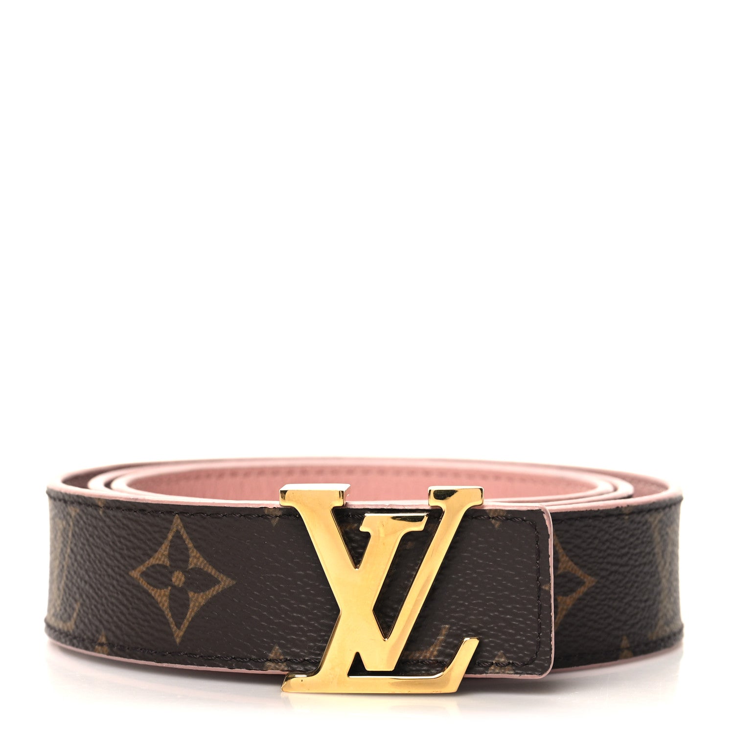 Louis Vuitton Calfskin Monogram 30mm LV Initiales Reversible Belt 90 36 Rose Poudre 1 of 6