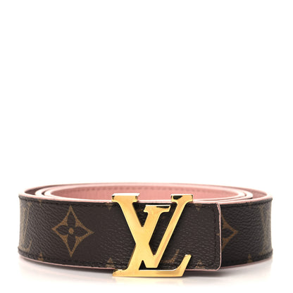 Louis Vuitton Calfskin Monogram 30mm LV Initiales Reversible Belt 90 36 Rose Poudre 1 of 6