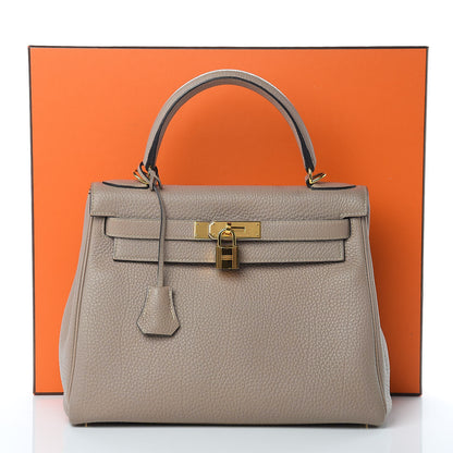 Hermes Togo Kelly Retourne 28 Gris Tourterelle 19 of 19