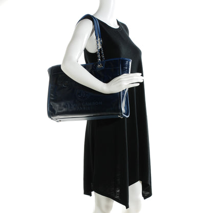 Chanel Calfskin Small Deauville Tote Blue 2 of 7