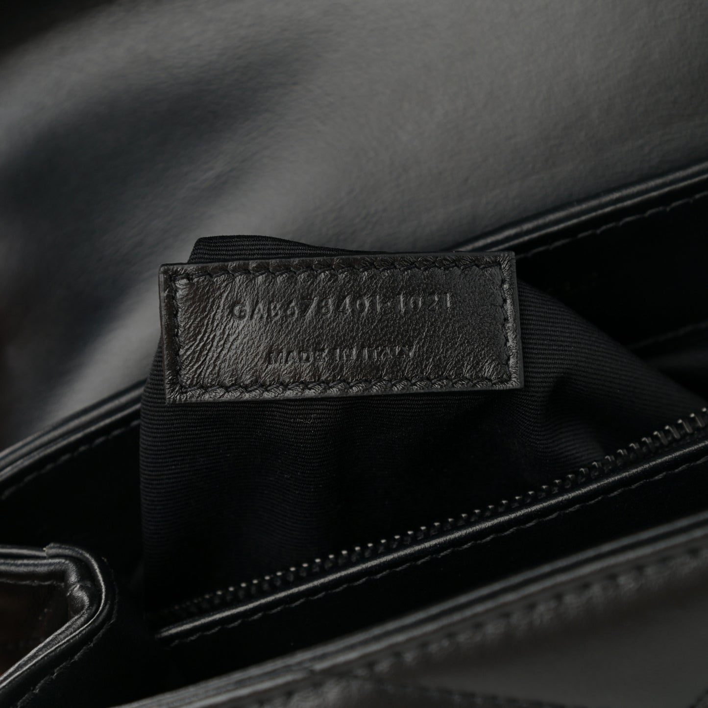 Calfskin Y Quilted Monogram Monochrome Toy Loulou Crossbody Bag Black
